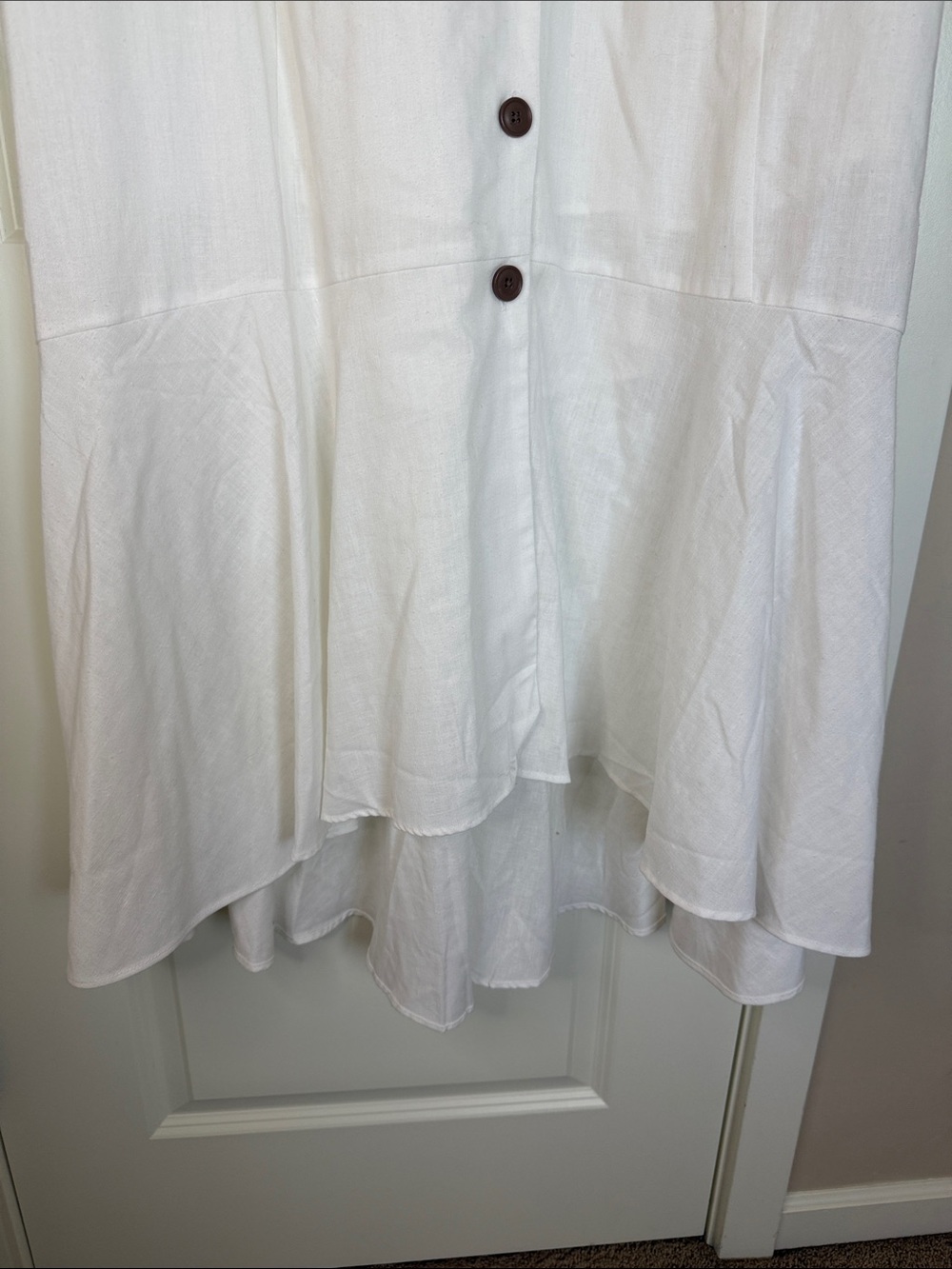 City Chic | White High-Low Button Front Maxi Dress | Size 18 - Picture 4 of 5